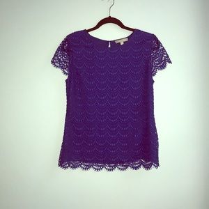 ☀️Banana Republic Royal Blue Lace Top☀️